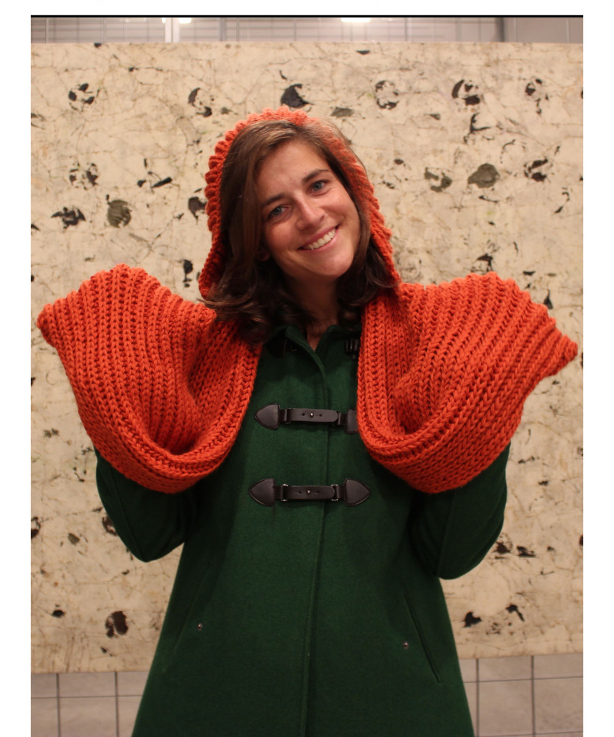 Bufanda y capucha dos agujas Dublín