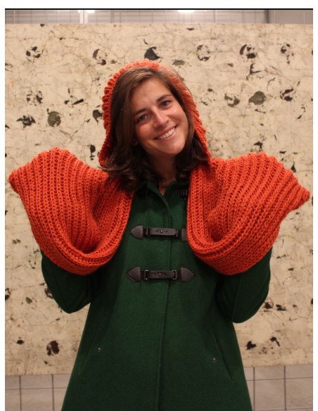 Bufanda y capucha dos agujas Dublín