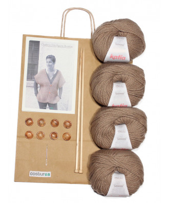 Chaleco de dos agujas Bruselas 2