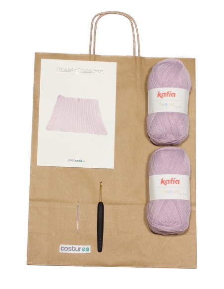 Manta de ganchillo bebé Praga