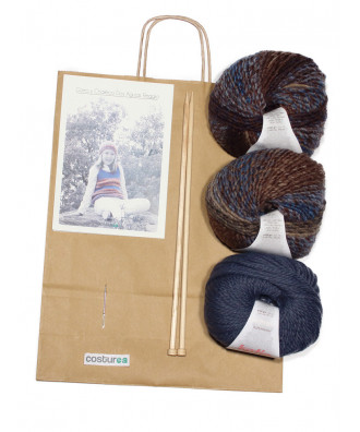 Gorro y chaleco dos agujas Reggio 2