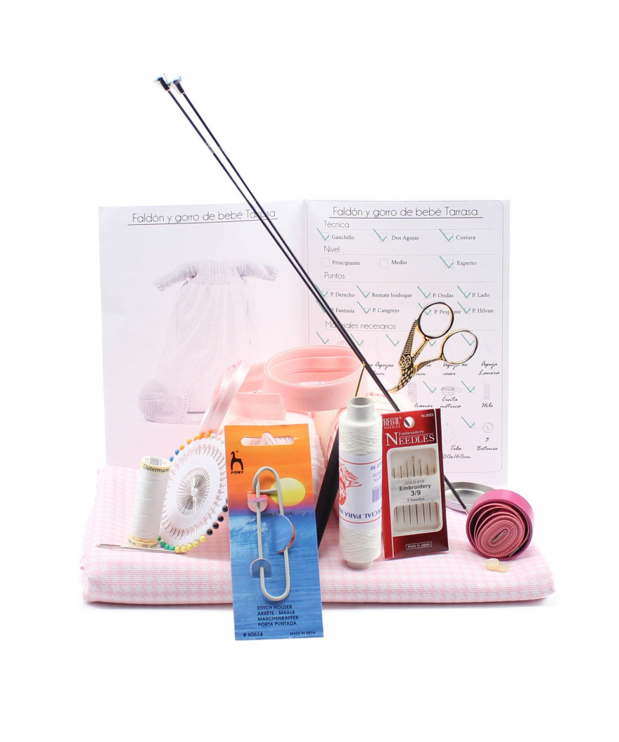 Faldón y gorro de bebé Tarrasa