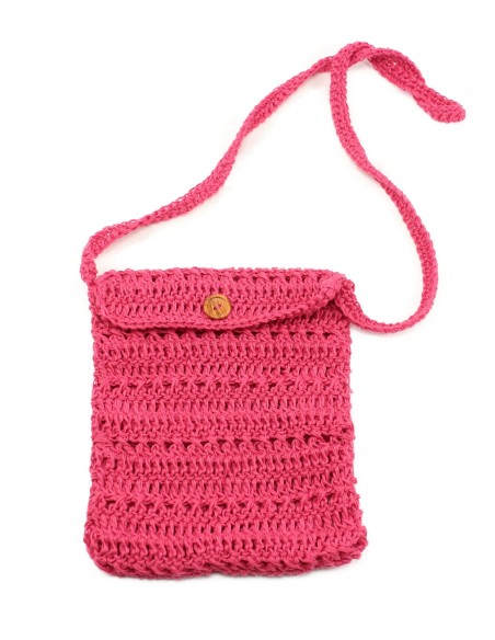 Bolso de ganchillo y lino Granada - costurea