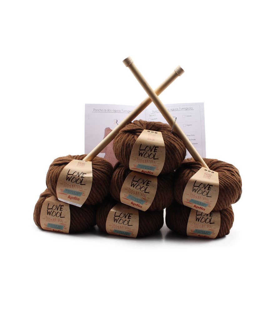 Poncho a dos agujas Fuengirola