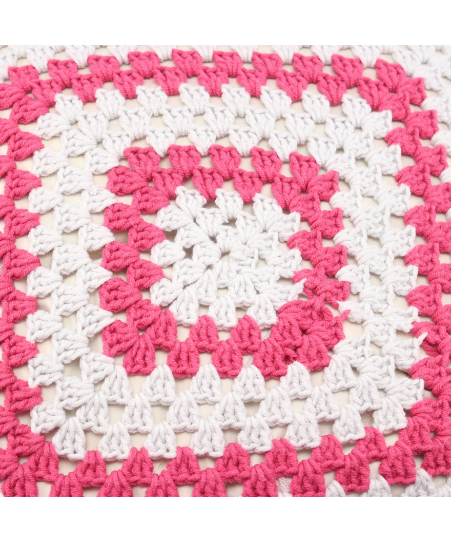 Dos fundas de cojín de 50x50cm en cuadrado de ganchillo Móstoles