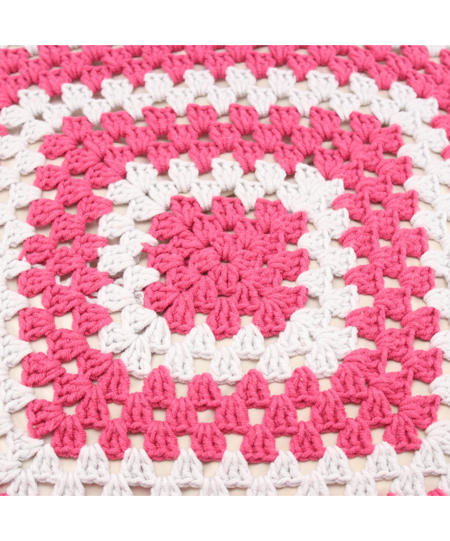 Dos fundas de cojín de 50x50cm en cuadrado de ganchillo Móstoles