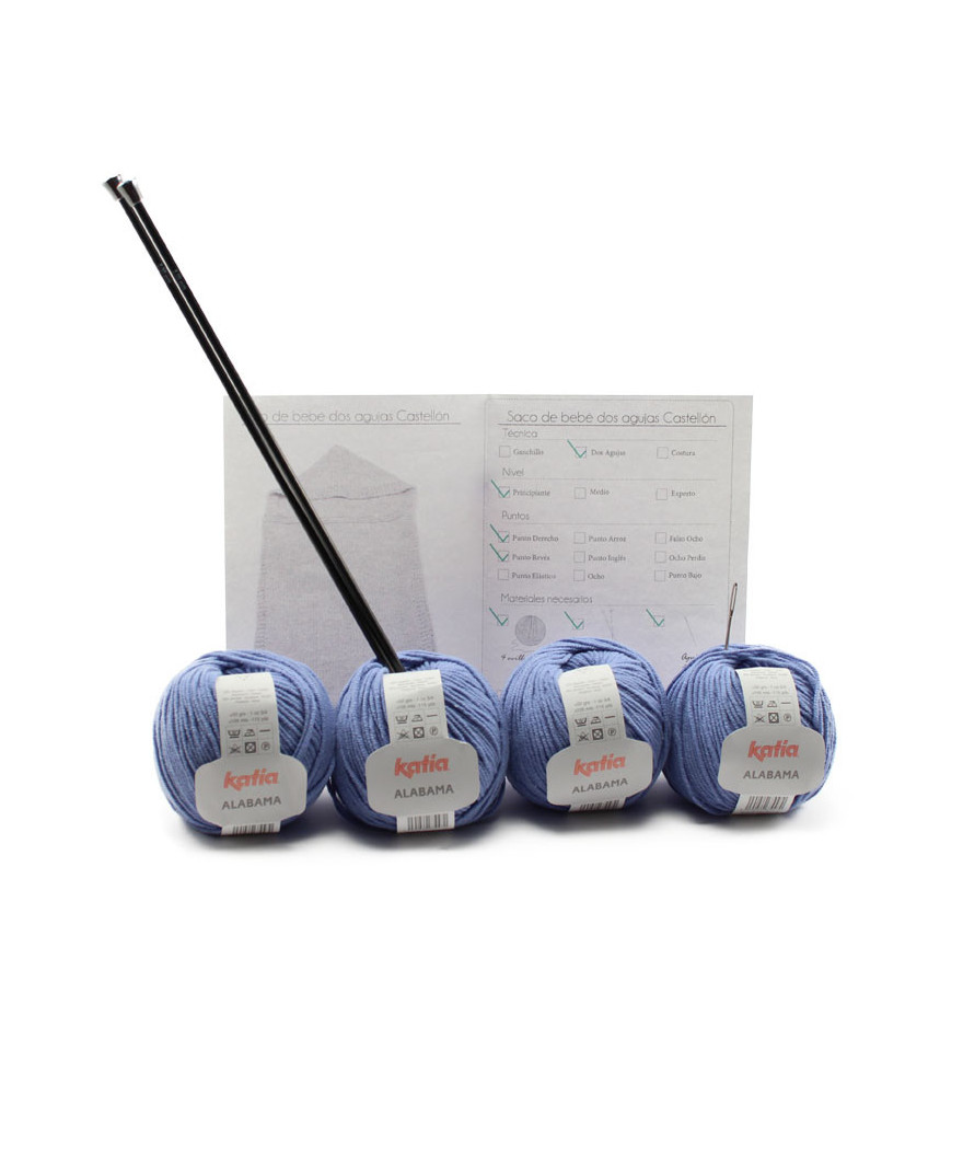 Saco de bebé a dos agujas y algodón Castellón
