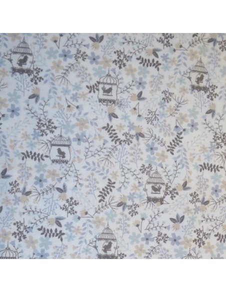 Villela estampada tonos verdes y azules 1M x 1,55M