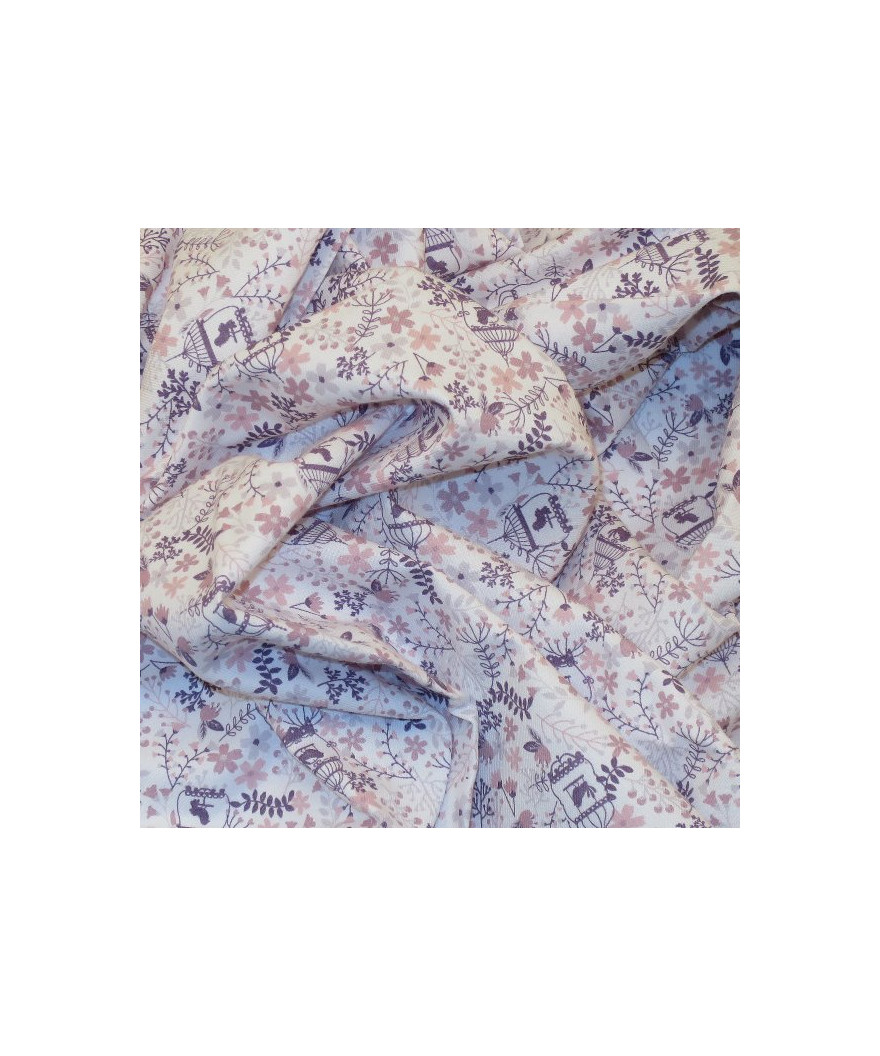 Villela estampada tonos rosas 1M x 1,55M