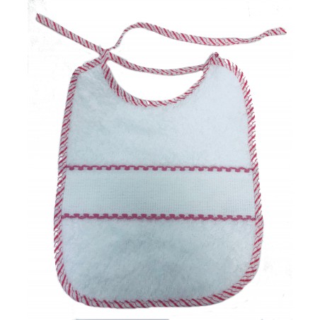 Babero punto de cruz bebé