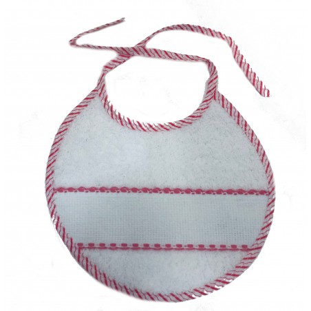 Babero punto de cruz recién nacido