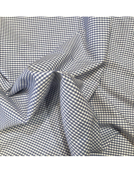 Tela de vichy de cuadros blancos y azules 1M X 1.50M
