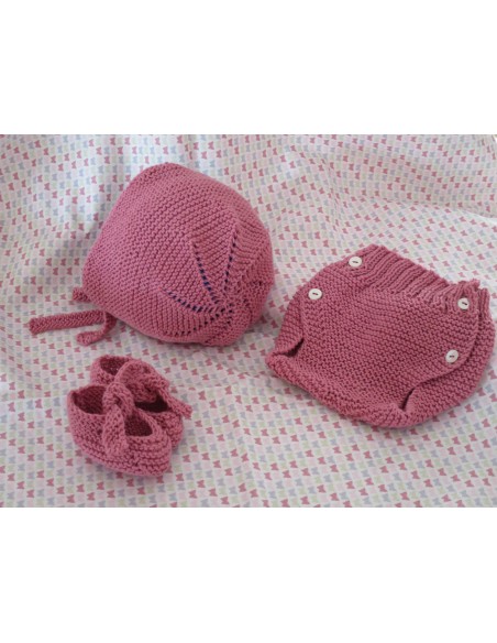 Cubrepañal, capota y patucos Carlota