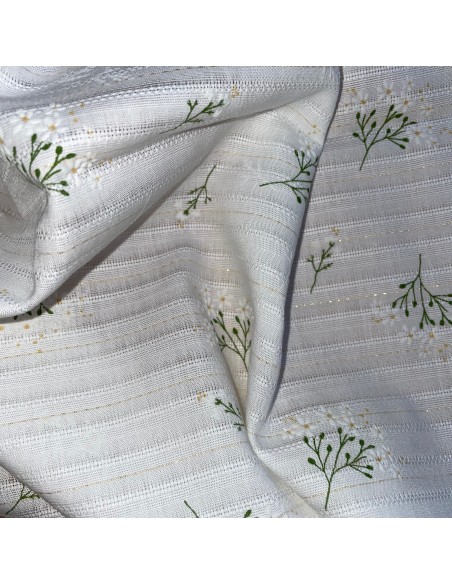 Fantasía lurex ramilletes flores 1M x 1.60M