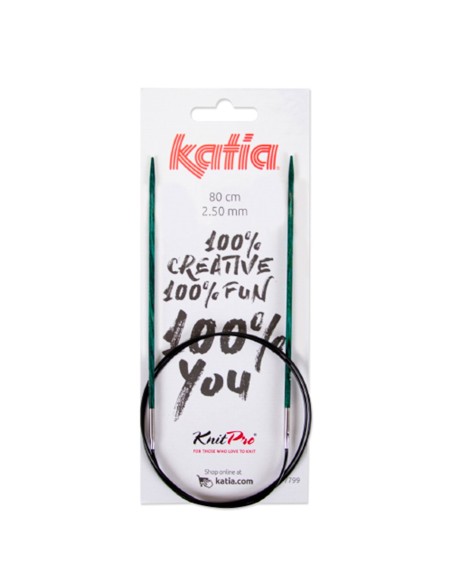 AGUJA CIRCULAR DE 2,5 MM CON CABLE DE 80 CM