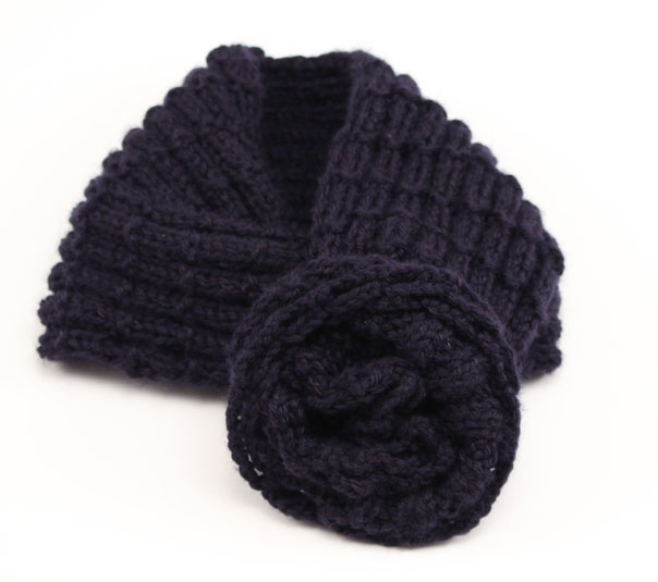 Cuello de lana para niña con flor ganchillo - Costurea Blog