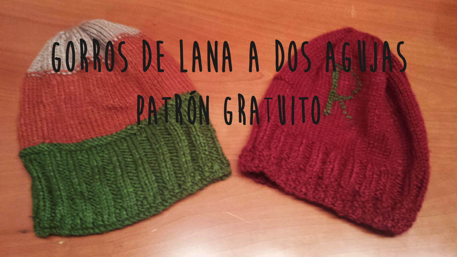 Título de la entrada de gorros de lana, patrón gratuito